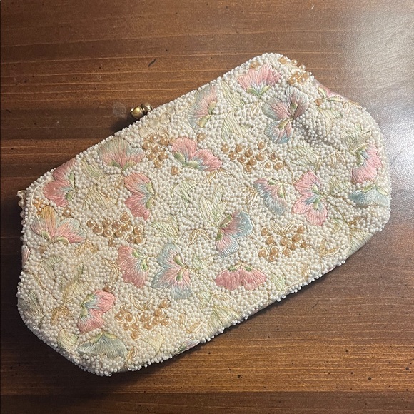 Magid Pastel Beaded Clutch